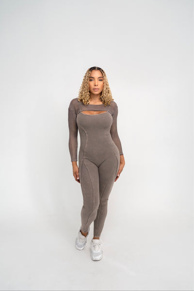 Blurred Lines Jumpsuit Set