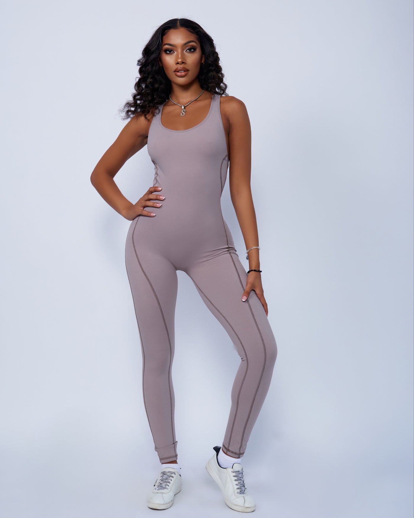 Good Vibes Nude Backless Jumpsuit