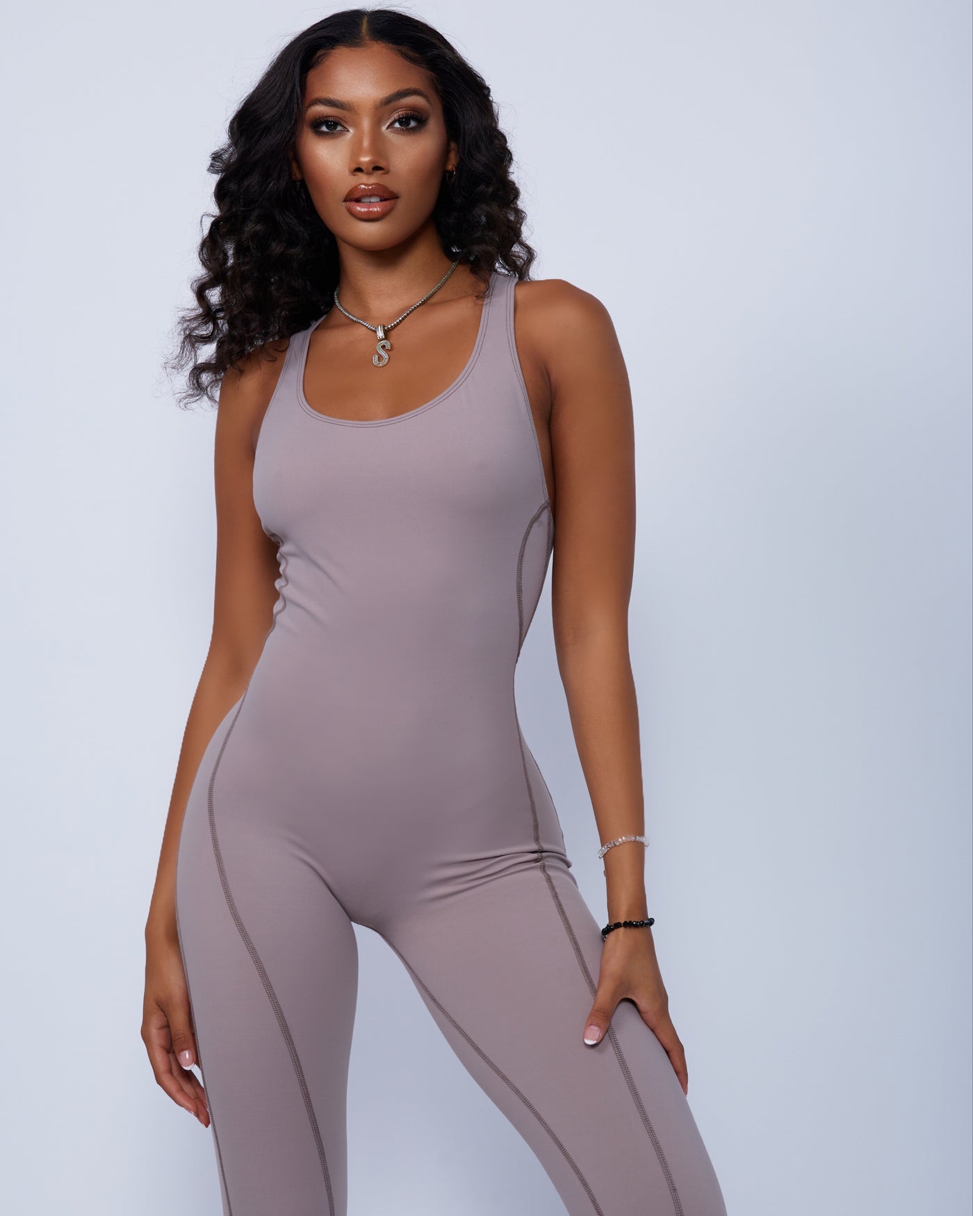 Good Vibes Nude Backless Jumpsuit